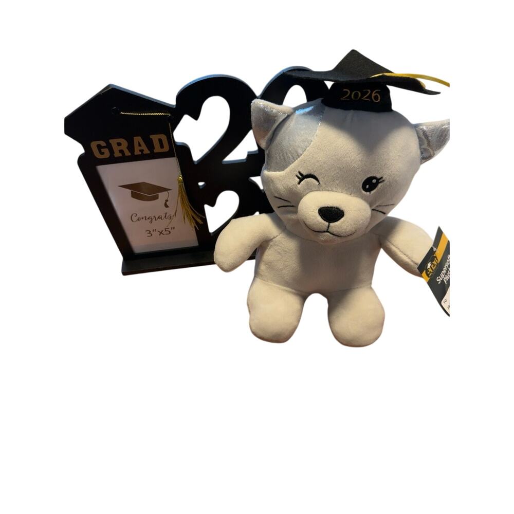 NEW 2026 Graduation Picture Frame 3x5 Black Grad Cap Tassel Congrats Table Decor